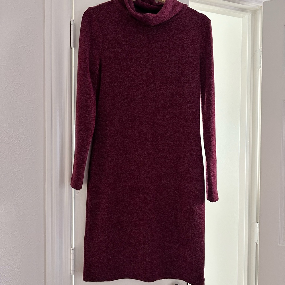Sweater dress, loose turtle neck collar. Knee length. Worn only a few times.